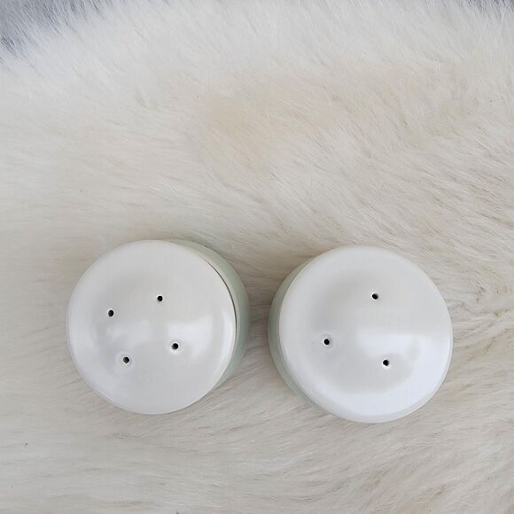 Vintage Pfaltzgraff blue green stripes salt and pepper shakers - Picture 2 of 4